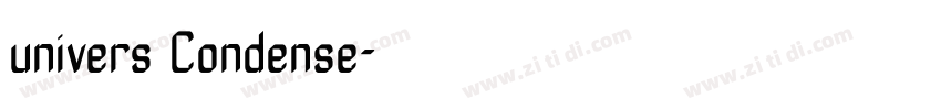 univers Condense字体转换